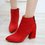 Christmas Chunky Heel Lace-up Pointed Toe Zipper Elegant Boots
